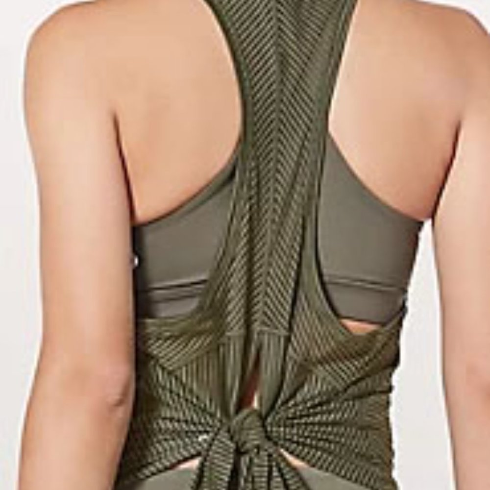 Lululemon Miles Ahead Tank Top Sage Size 8